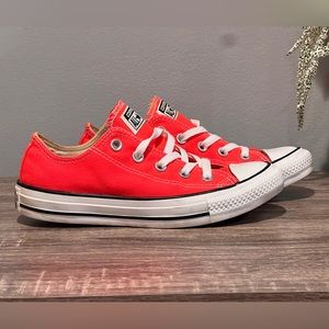 Gently Used Bright Orange Converse